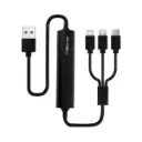 Câble usb 3 en 1 avec fonction batterie de secours 2600 mah