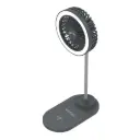 Ventilateur USB de bureau avec chargeur de smartphone et lampe LED