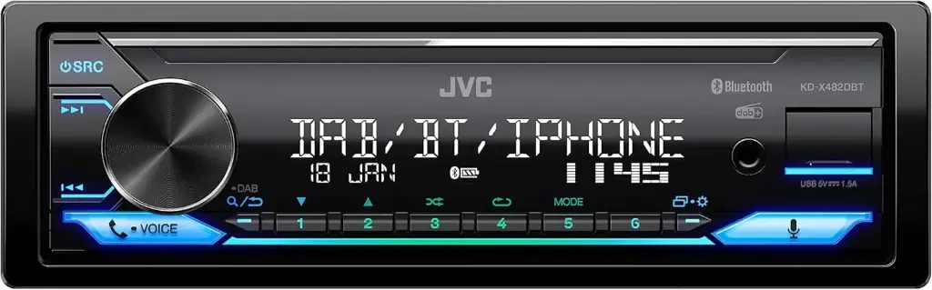 Autoradio JVC USB, iPod, Bluetooth, Dab+