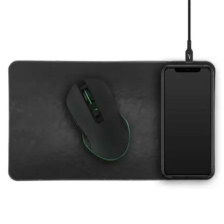 [ALTMOUSEWIRLBLKSM] Tapis de souris avec chargeur induction