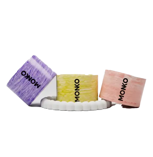 [Pack de 3 petites bougies "coffret Printemps" : Azalée du Japon, fleur de cerisier et chèvrefeuille] Pack de 3 petites bougies "coffret Printemps"